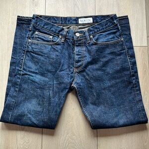 Men’s Gustin raw denim jeans.